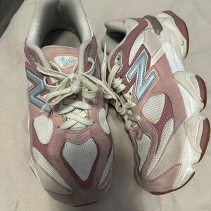 New Balance Pink and White Sneakers
